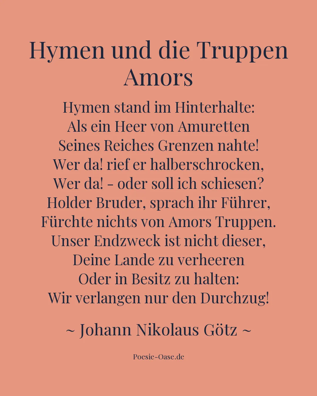 Illustration zu Hymen und die Truppen Amors