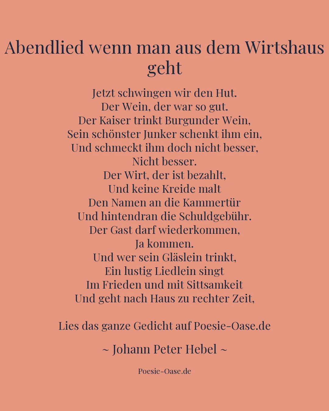 Illustration zu Abendlied wenn man aus dem Wirtshaus geht
