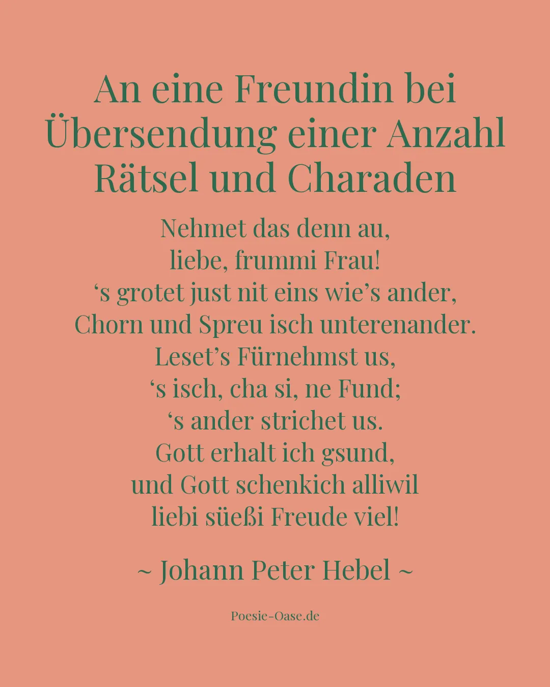 Illustration zu An eine Freundin bei Übersendung einer Anzahl Rätsel und Charaden