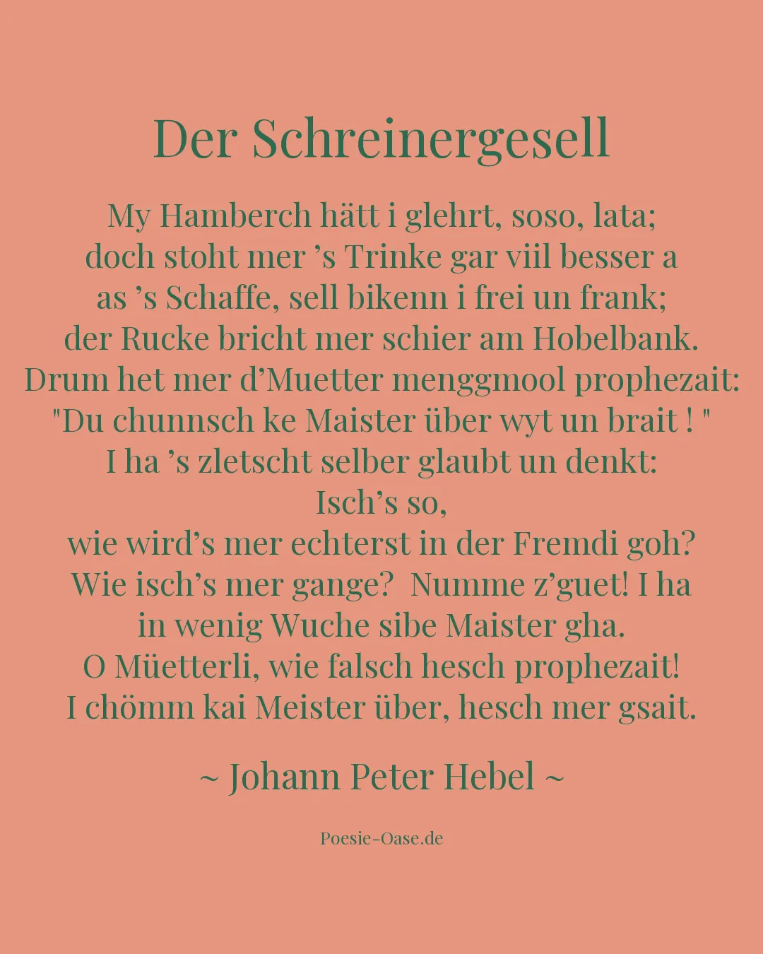 Illustration zu Der Schreinergesell