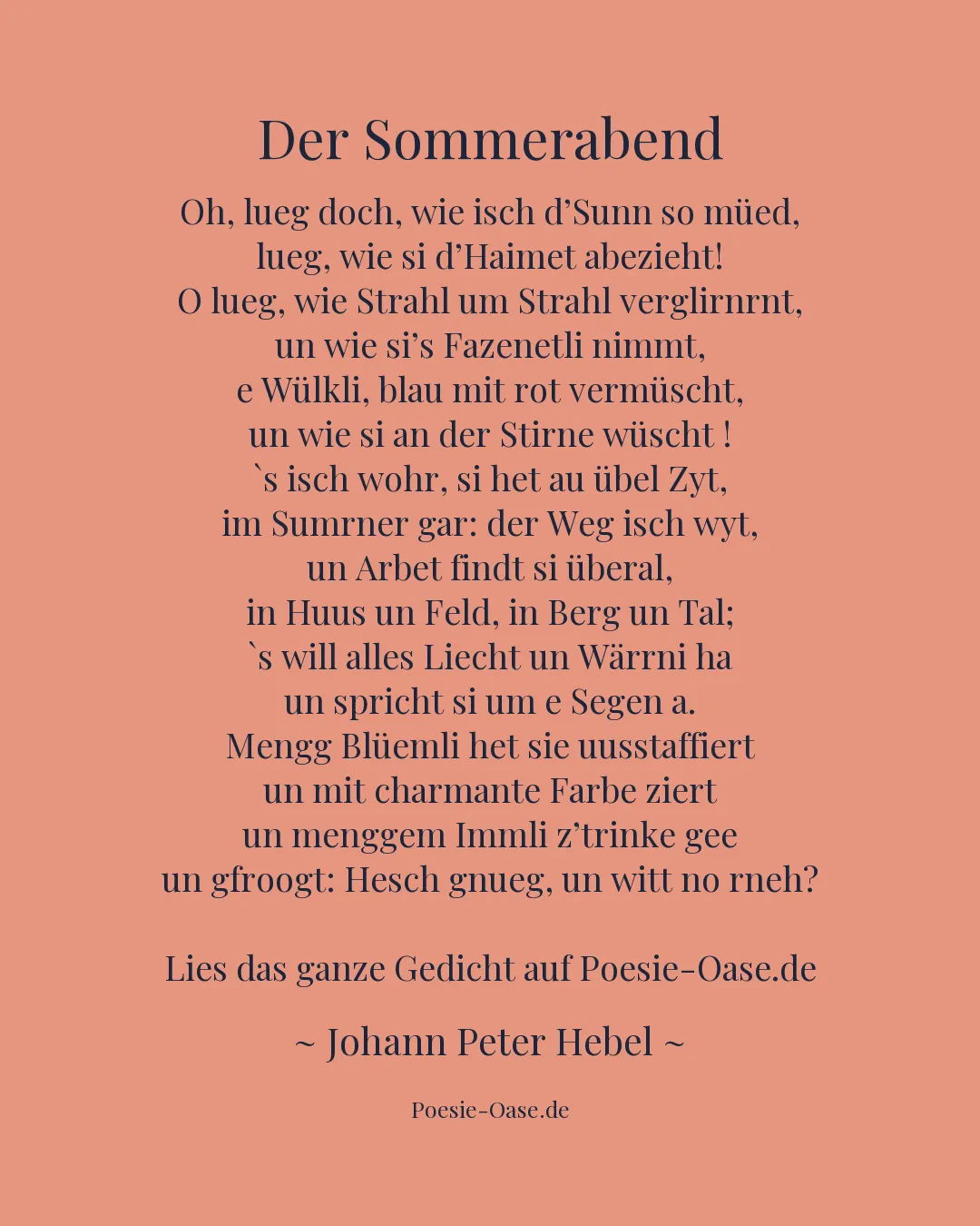 Illustration zu Der Sommerabend