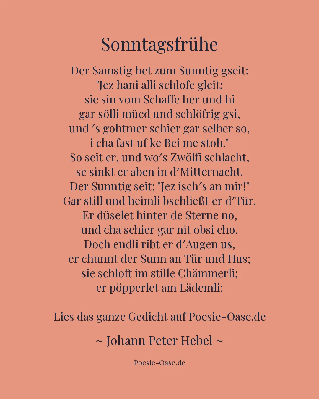 Illustration zu Sonntagsfrühe