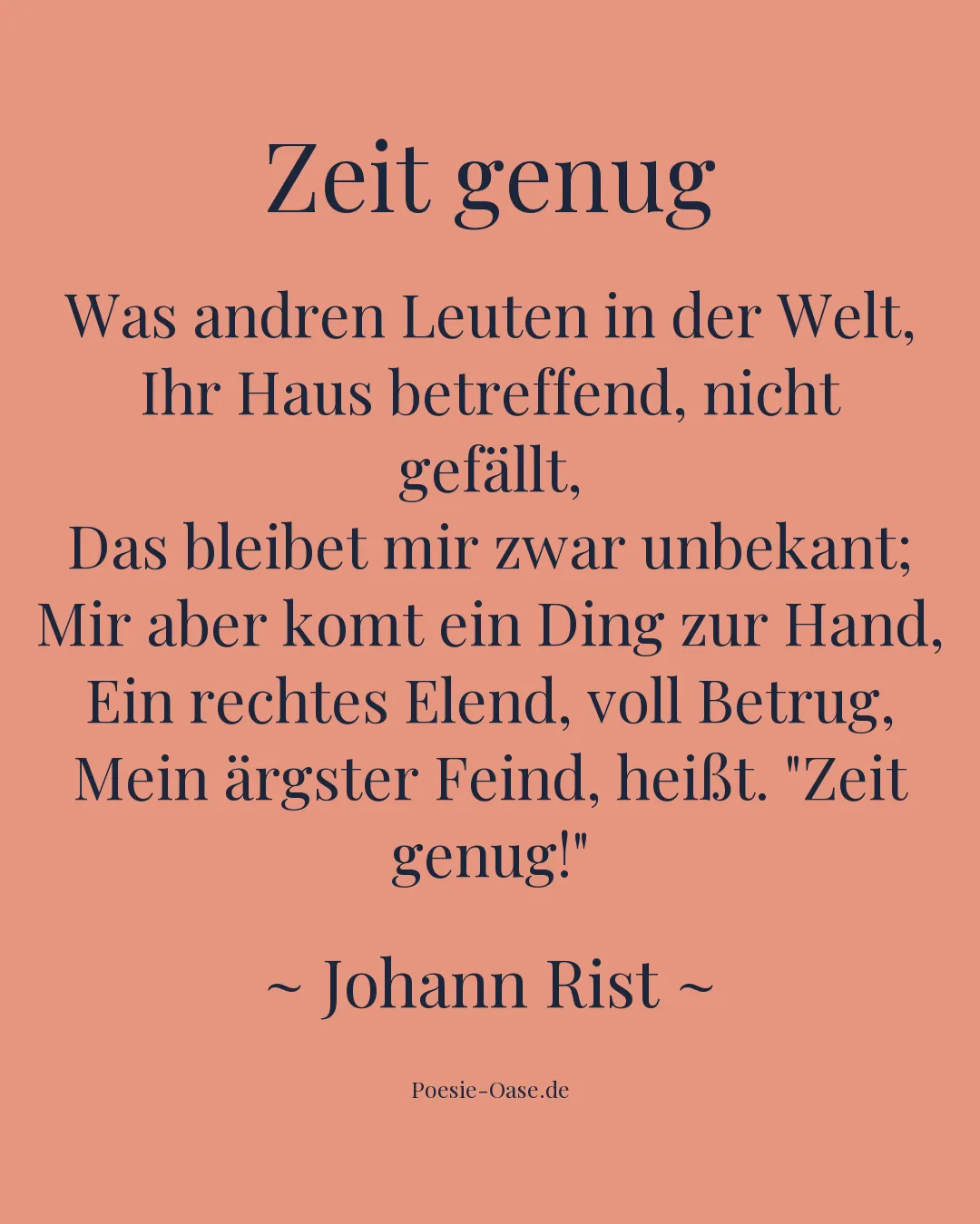 Illustration zu Zeit genug