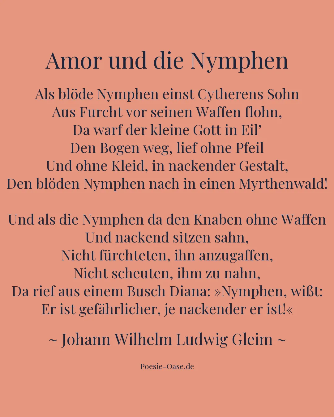 Illustration zu Amor und die Nymphen