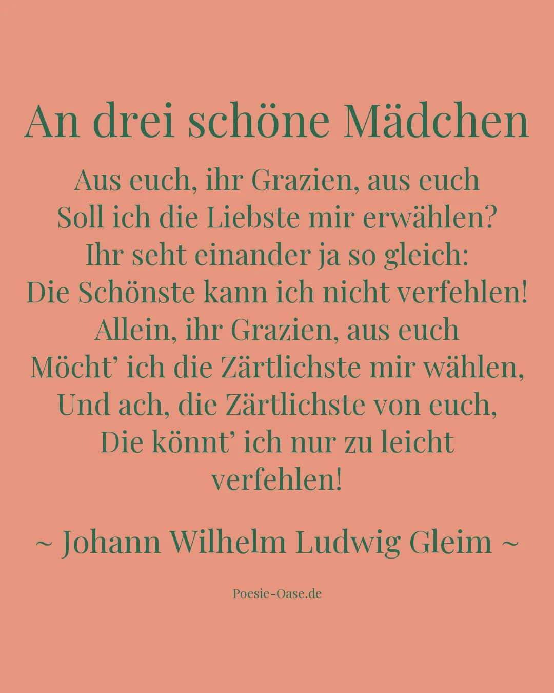 Illustration zu An drei schöne Mädchen