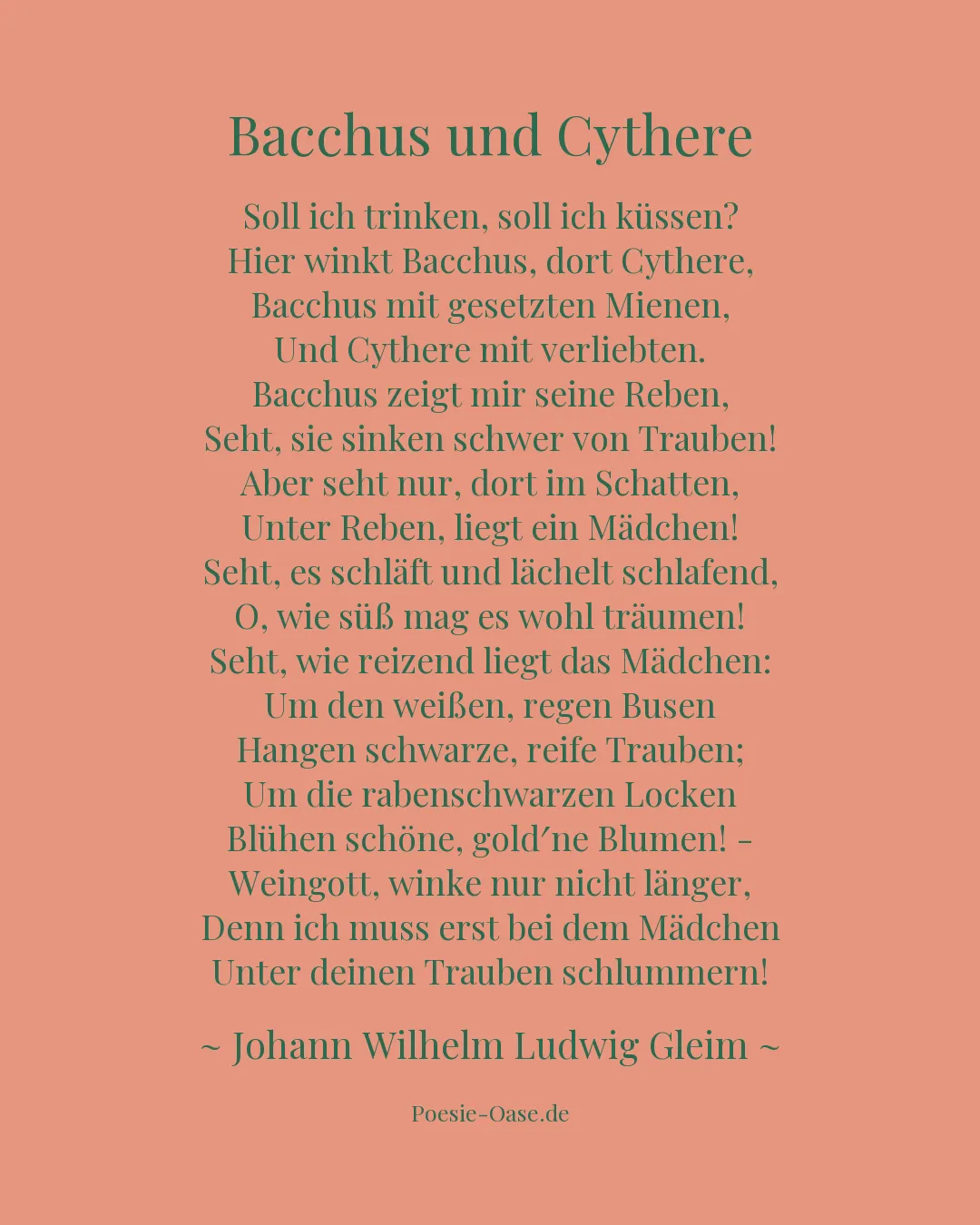 Illustration zu Bacchus und Cythere
