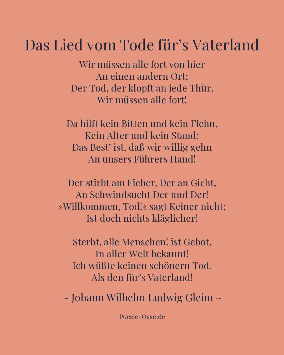 Illustration zu Das Lied vom Tode für’s Vaterland