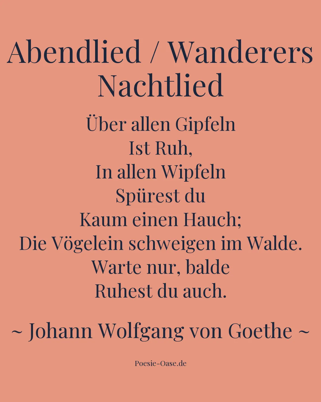 Illustration zu Abendlied / Wanderers Nachtlied