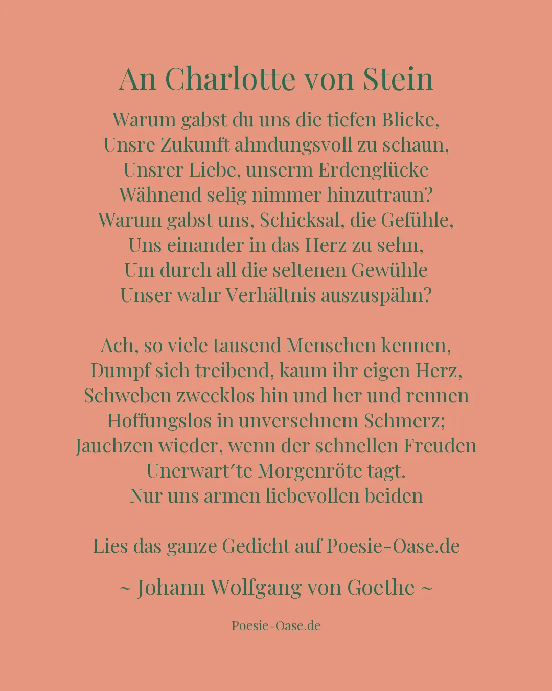 Illustration zu An Charlotte von Stein