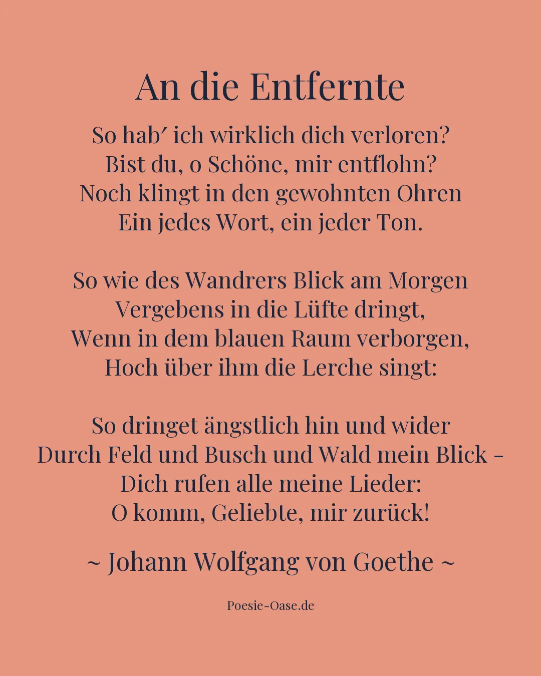 Illustration zu An die Entfernte