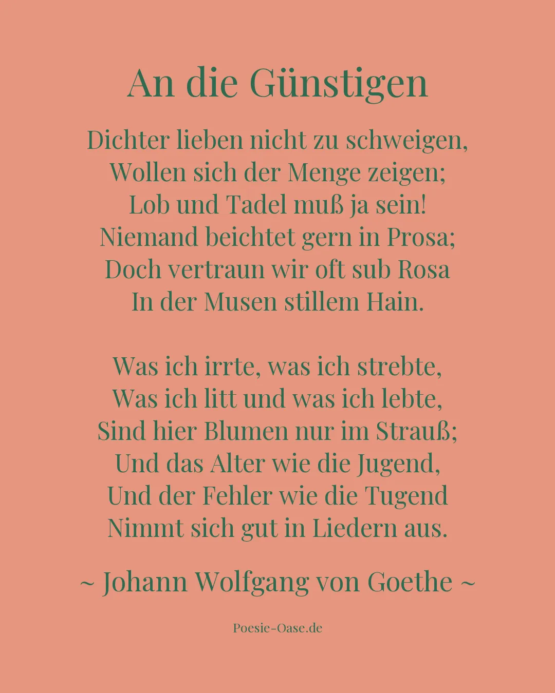 Illustration zu An die Günstigen