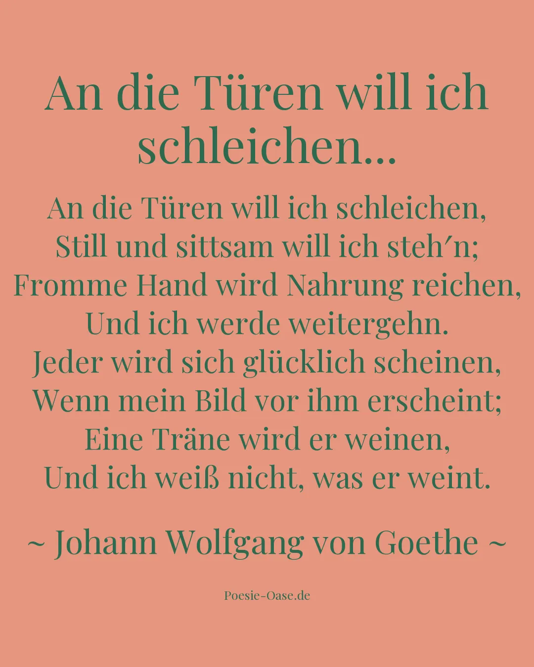 Illustration zu An die Türen will ich schleichen...