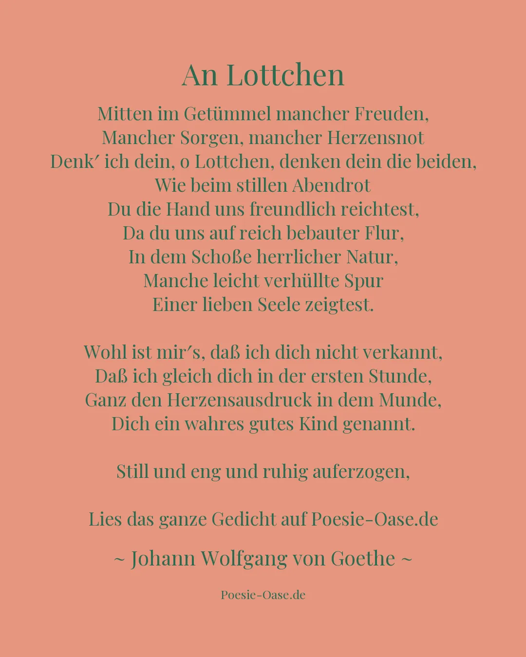 Illustration zu An Lottchen