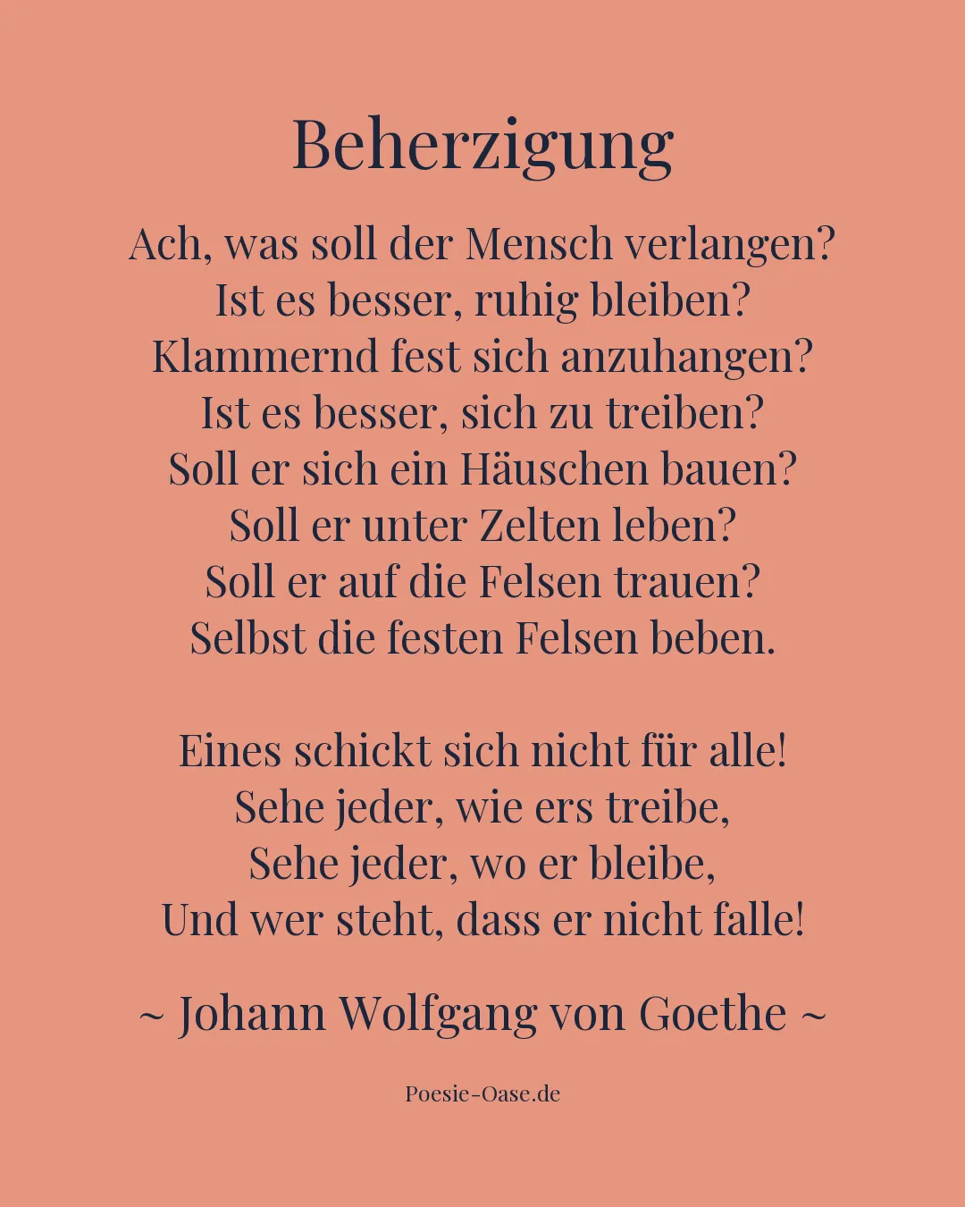 Illustration zu Beherzigung