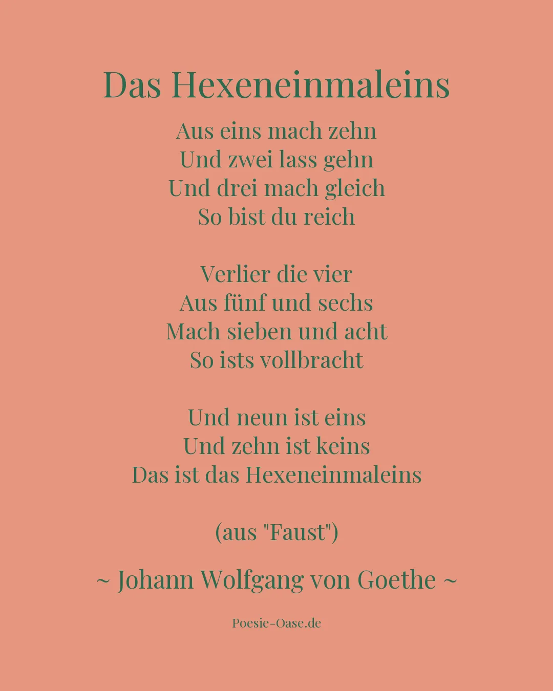 Illustration zu Das Hexeneinmaleins