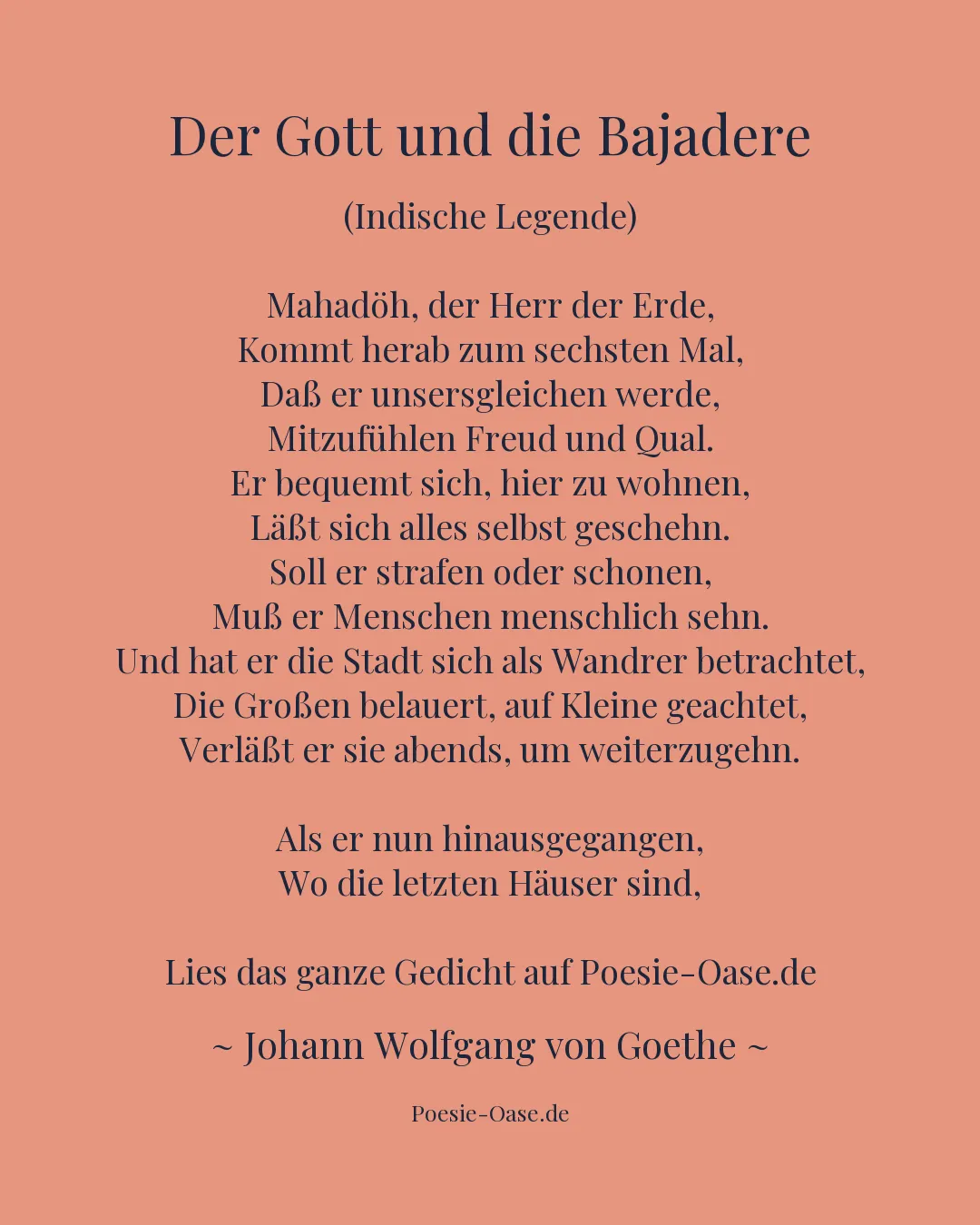 Illustration zu Der Gott und die Bajadere