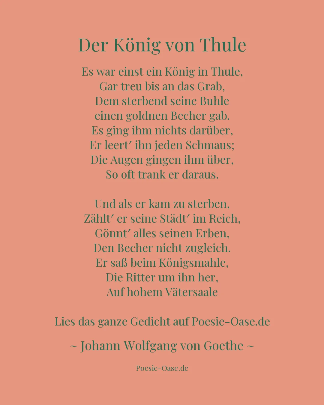 Illustration zu Der König von Thule