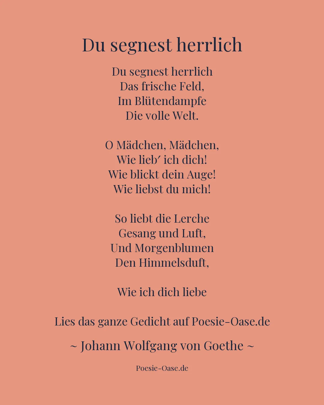 Illustration zu Du segnest herrlich