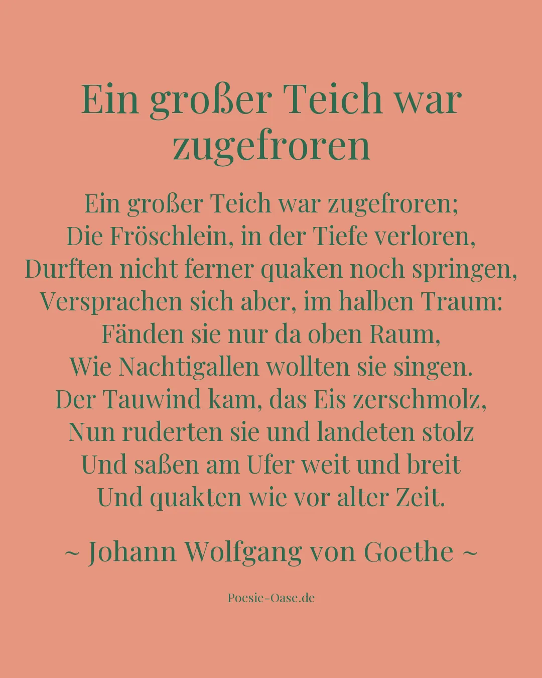 Illustration zu Ein großer Teich war zugefroren