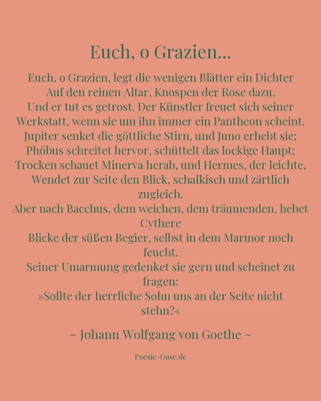 Illustration zu Euch, o Grazien...