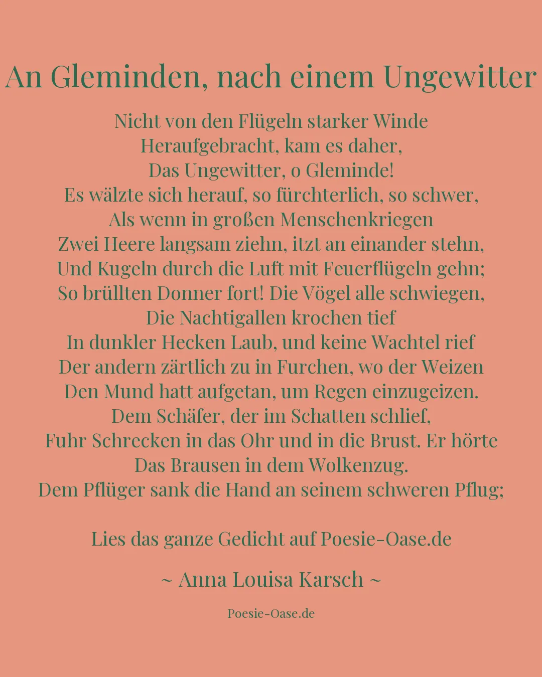 Illustration zu An Gleminden, nach einem Ungewitter