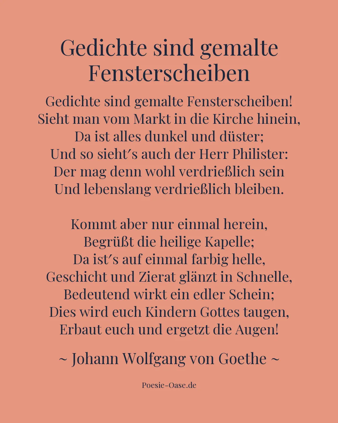 Illustration zu Gedichte sind gemalte Fensterscheiben