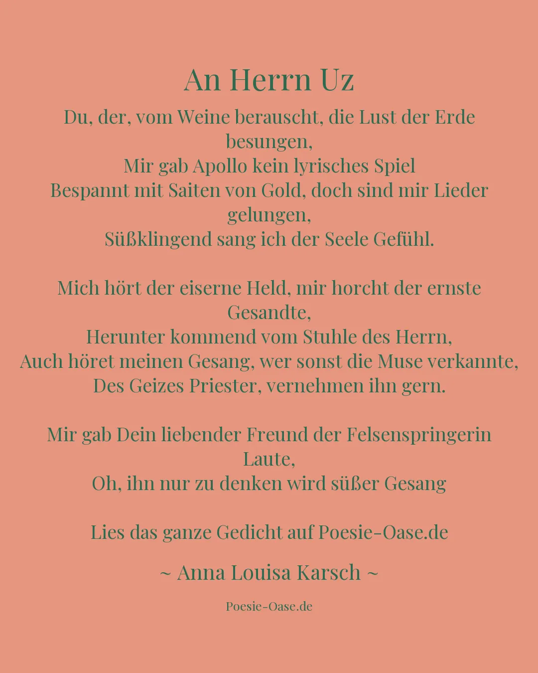 Illustration zu An Herrn Uz