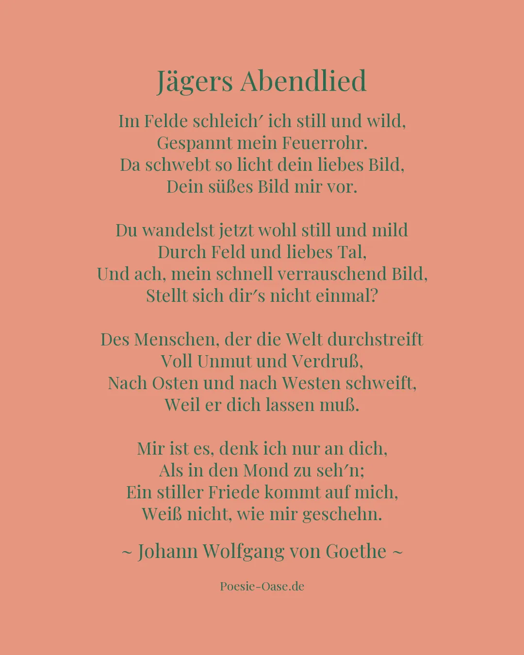 Illustration zu Jägers Abendlied