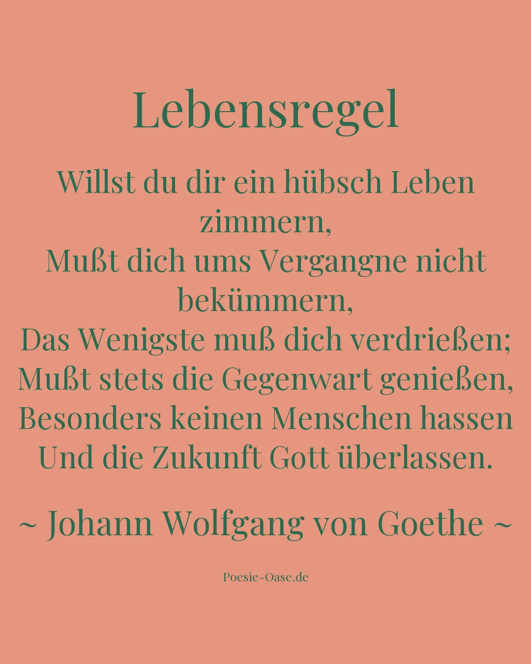 Illustration zu Lebensregel