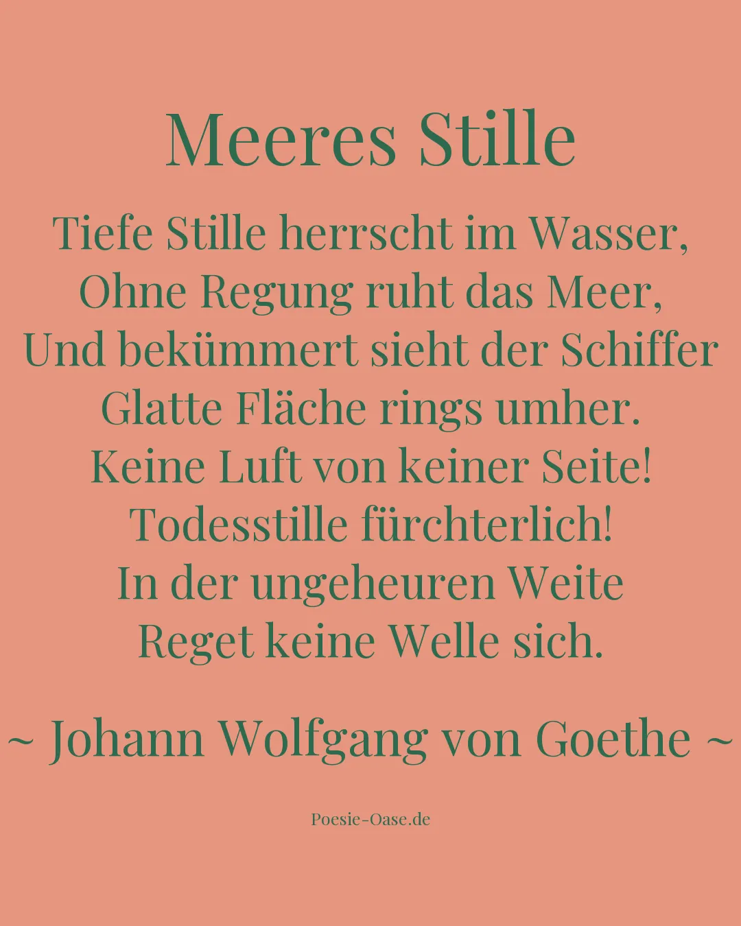 Illustration zu Meeres Stille