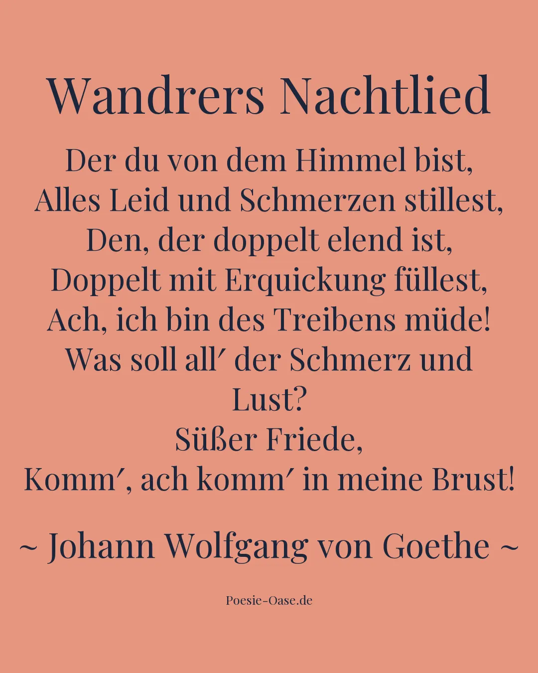 Illustration zu Wandrers Nachtlied