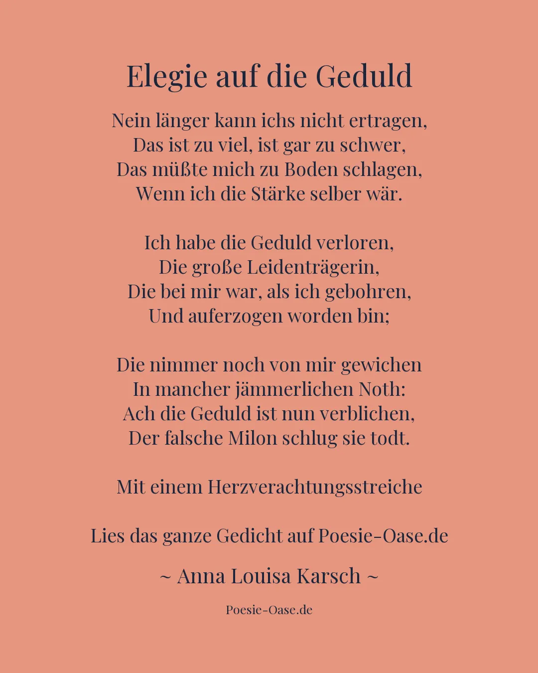 Illustration zu Elegie auf die Geduld