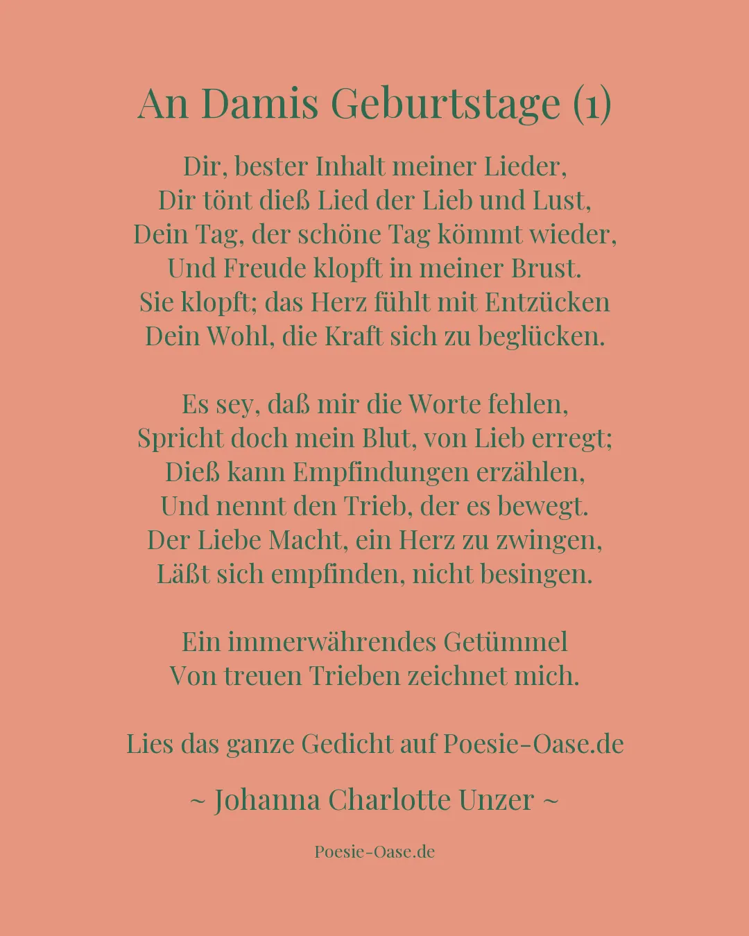 Illustration zu An Damis Geburtstage (1)