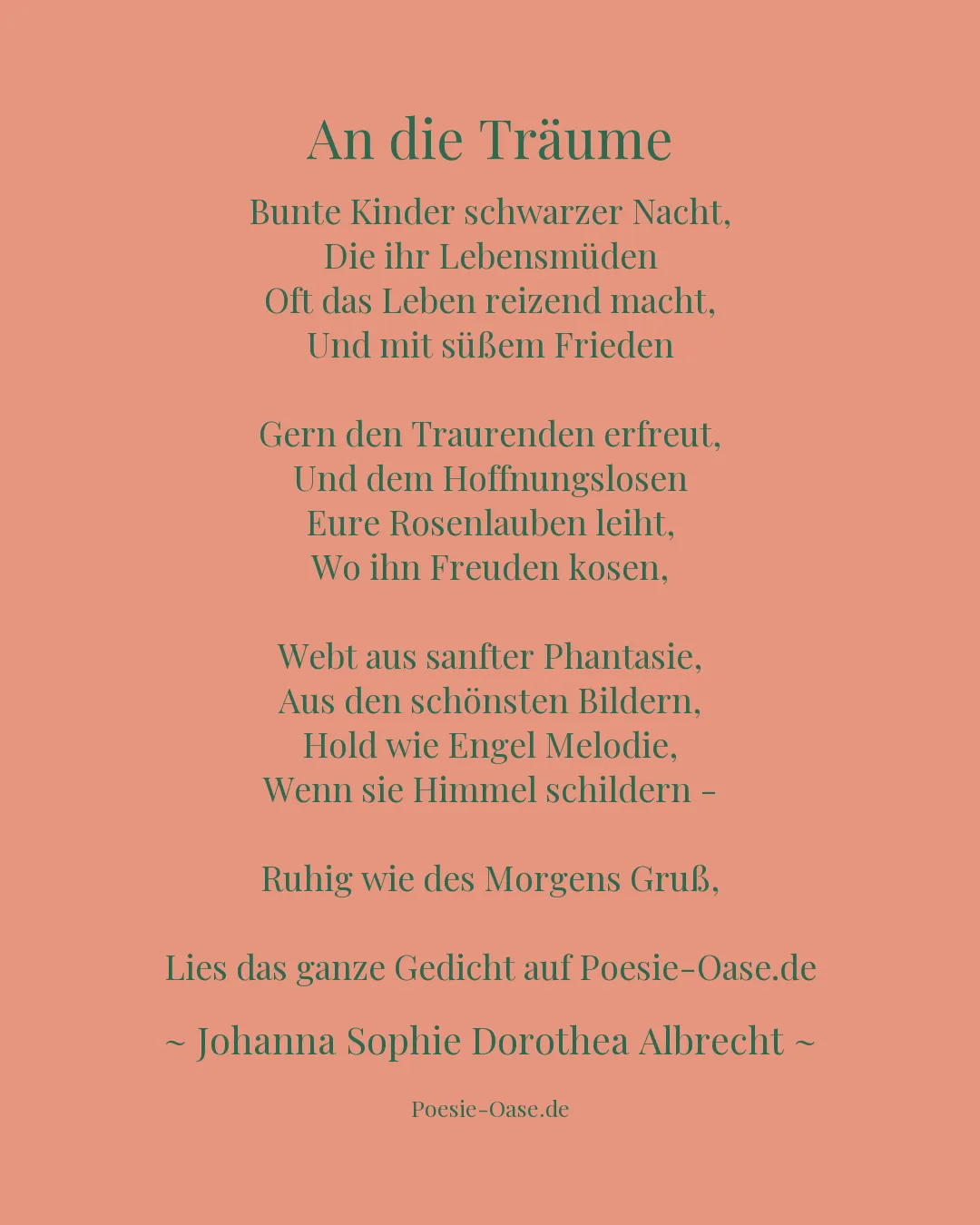 Illustration zu An die Träume