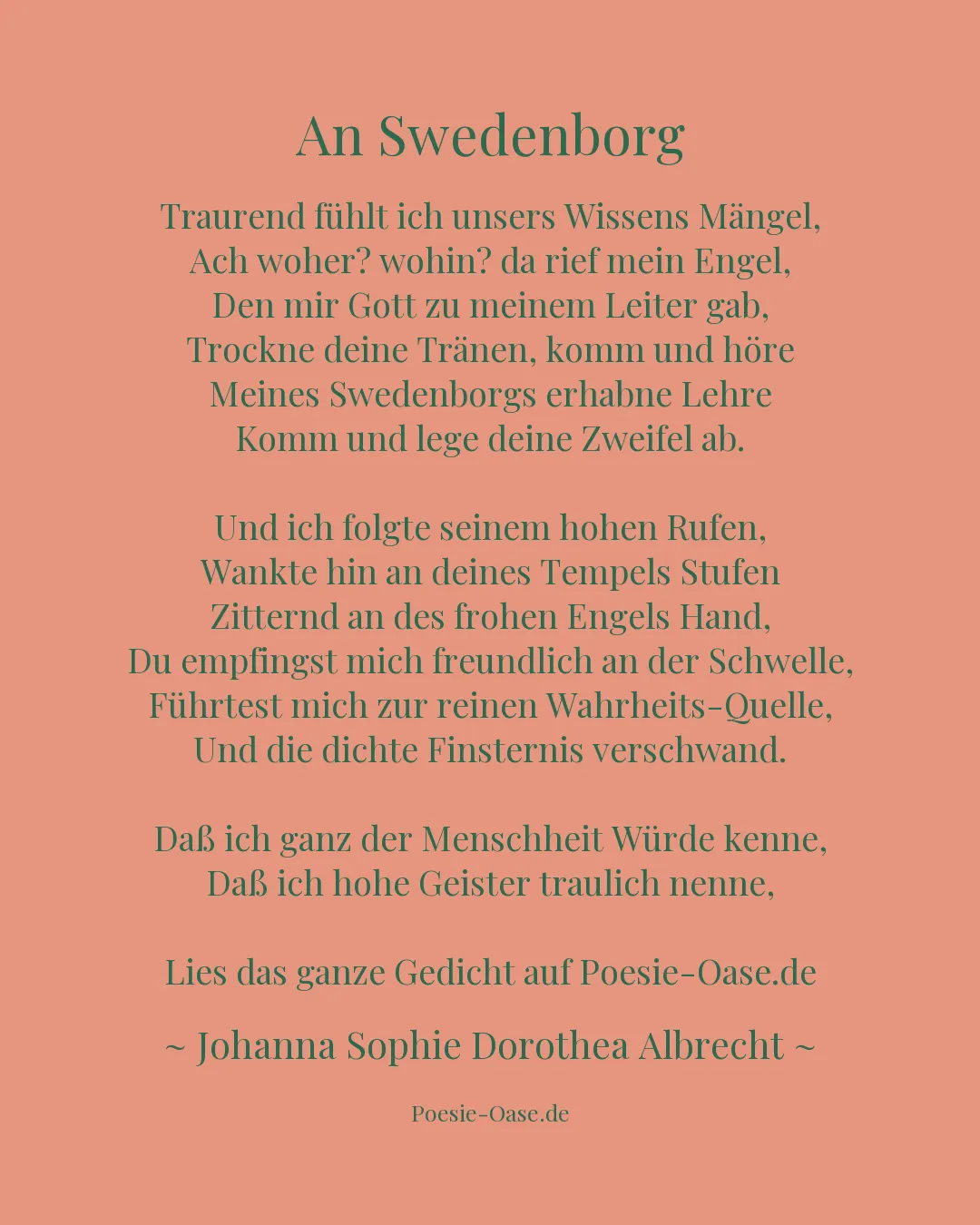 Illustration zu An Swedenborg
