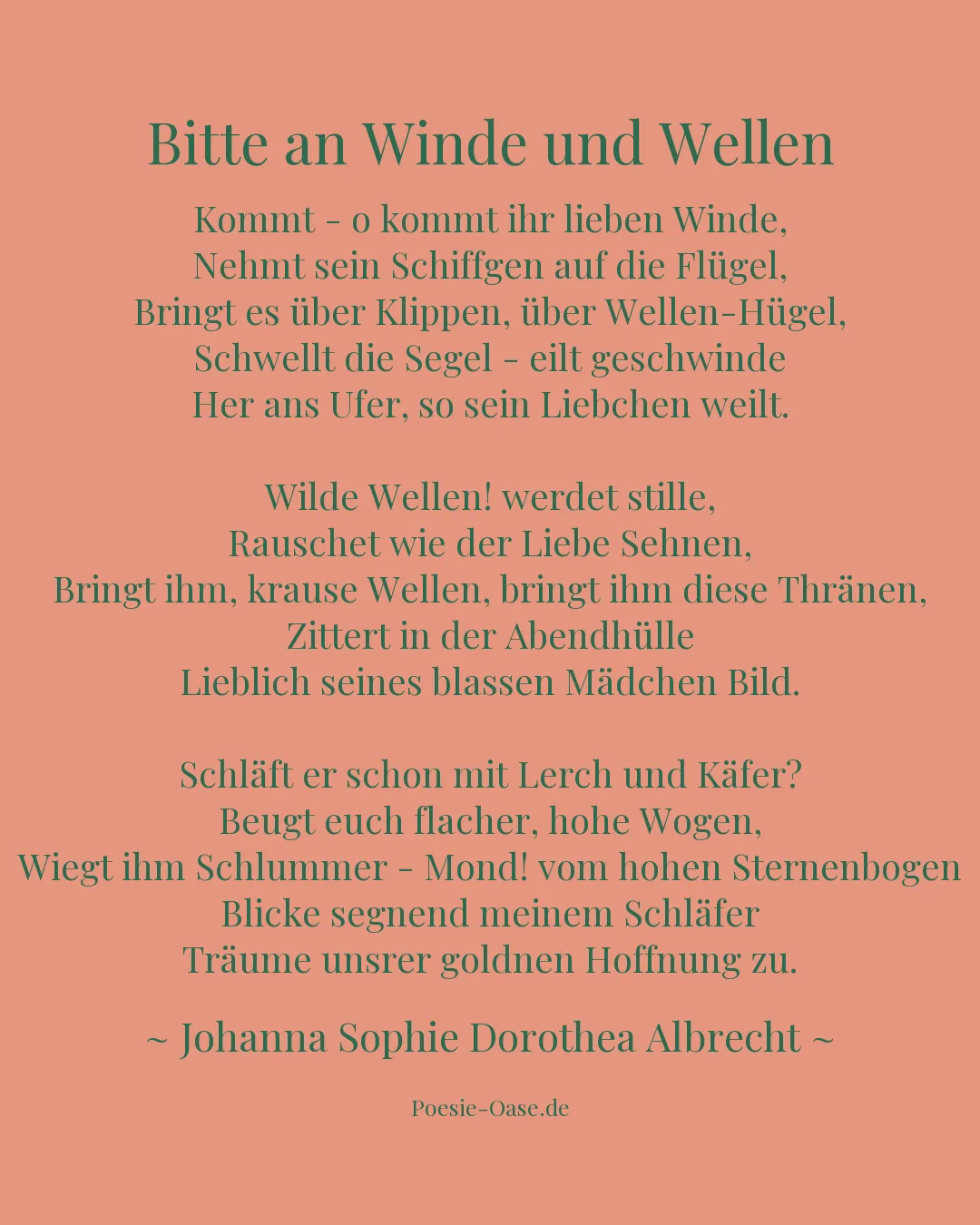 Illustration zu Bitte an Winde und Wellen