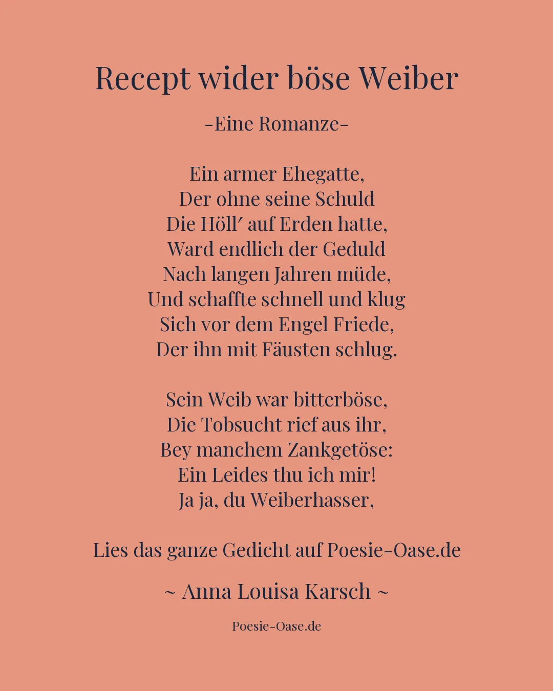 Illustration zu Recept wider böse Weiber