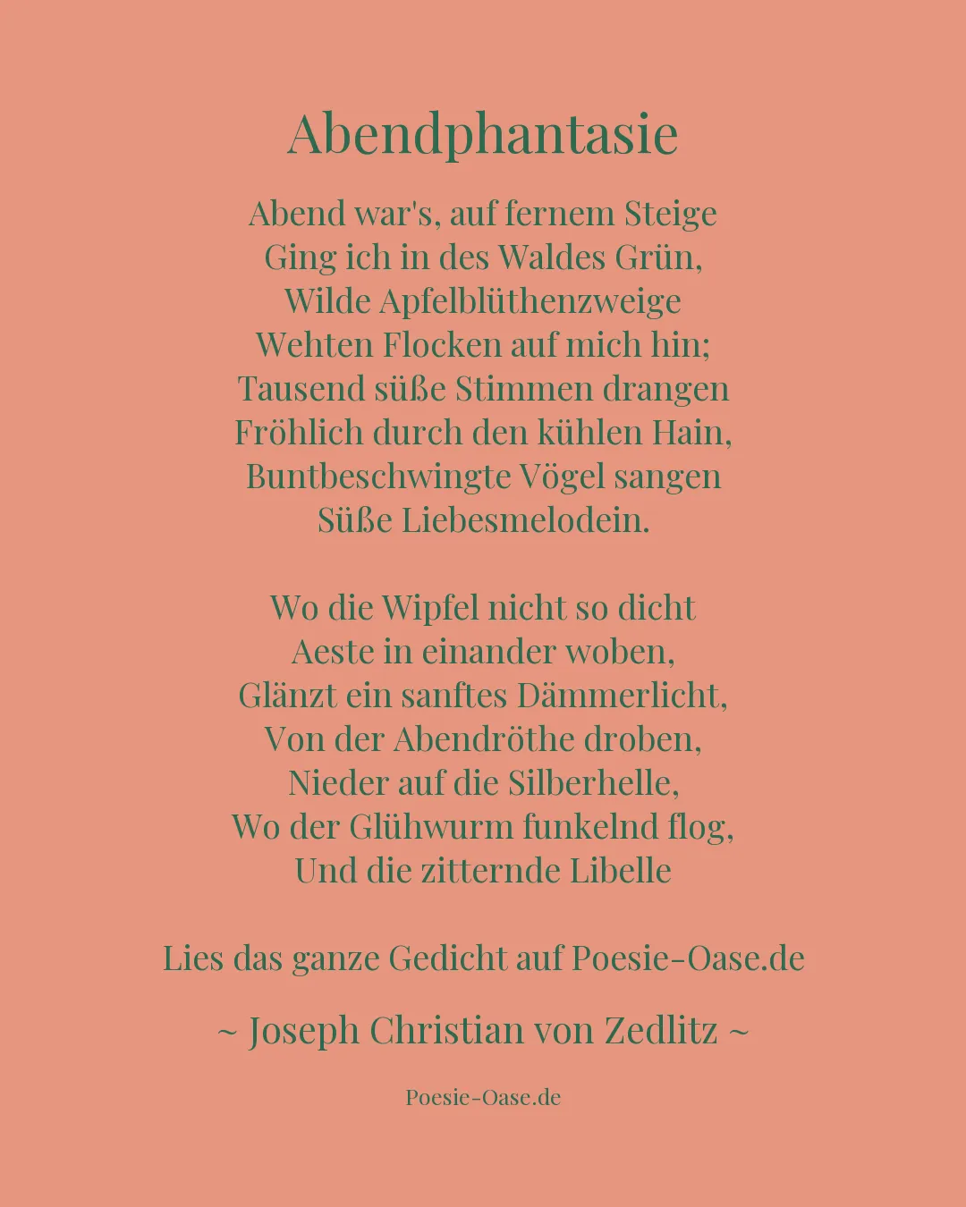Illustration zu Abendphantasie