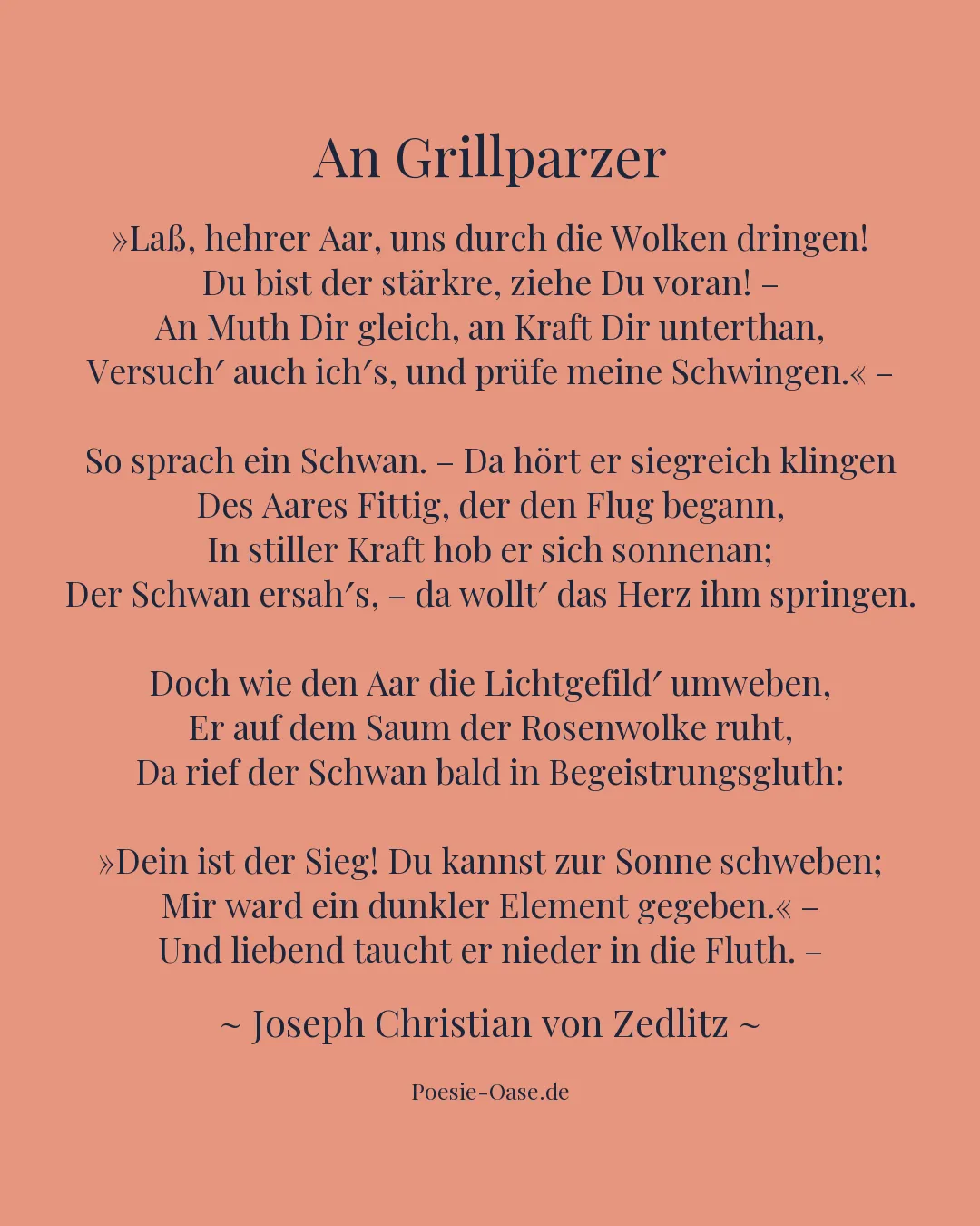 Illustration zu An Grillparzer