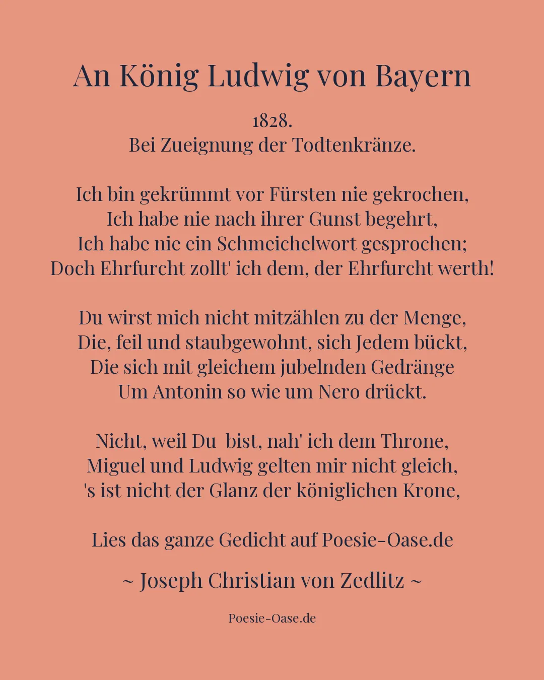 Illustration zu An König Ludwig von Bayern