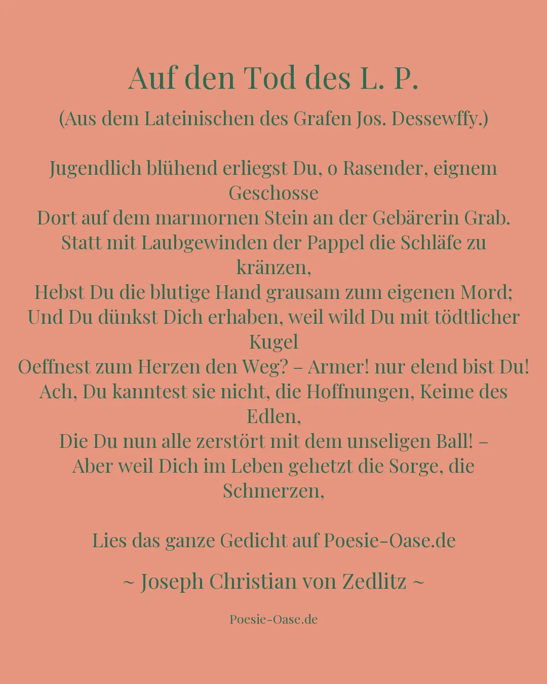 Illustration zu Auf den Tod des L. P.