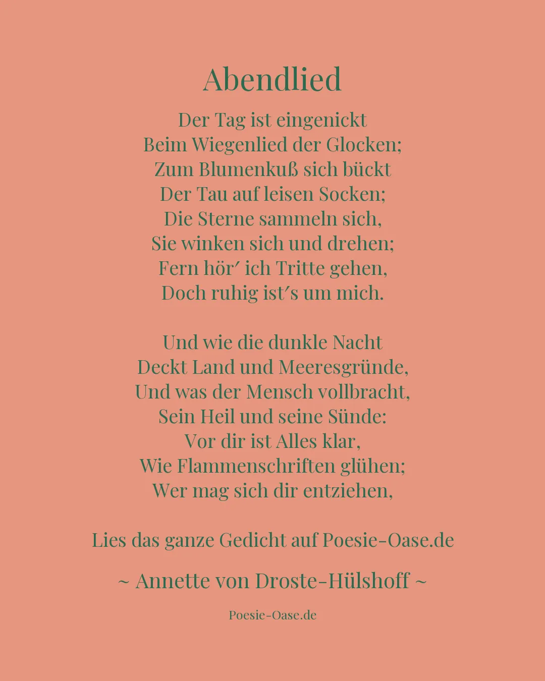 Illustration zu Abendlied