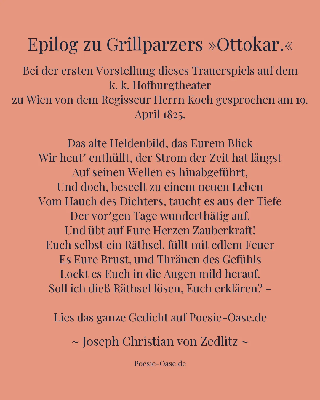 Illustration zu Epilog zu Grillparzers »Ottokar.«