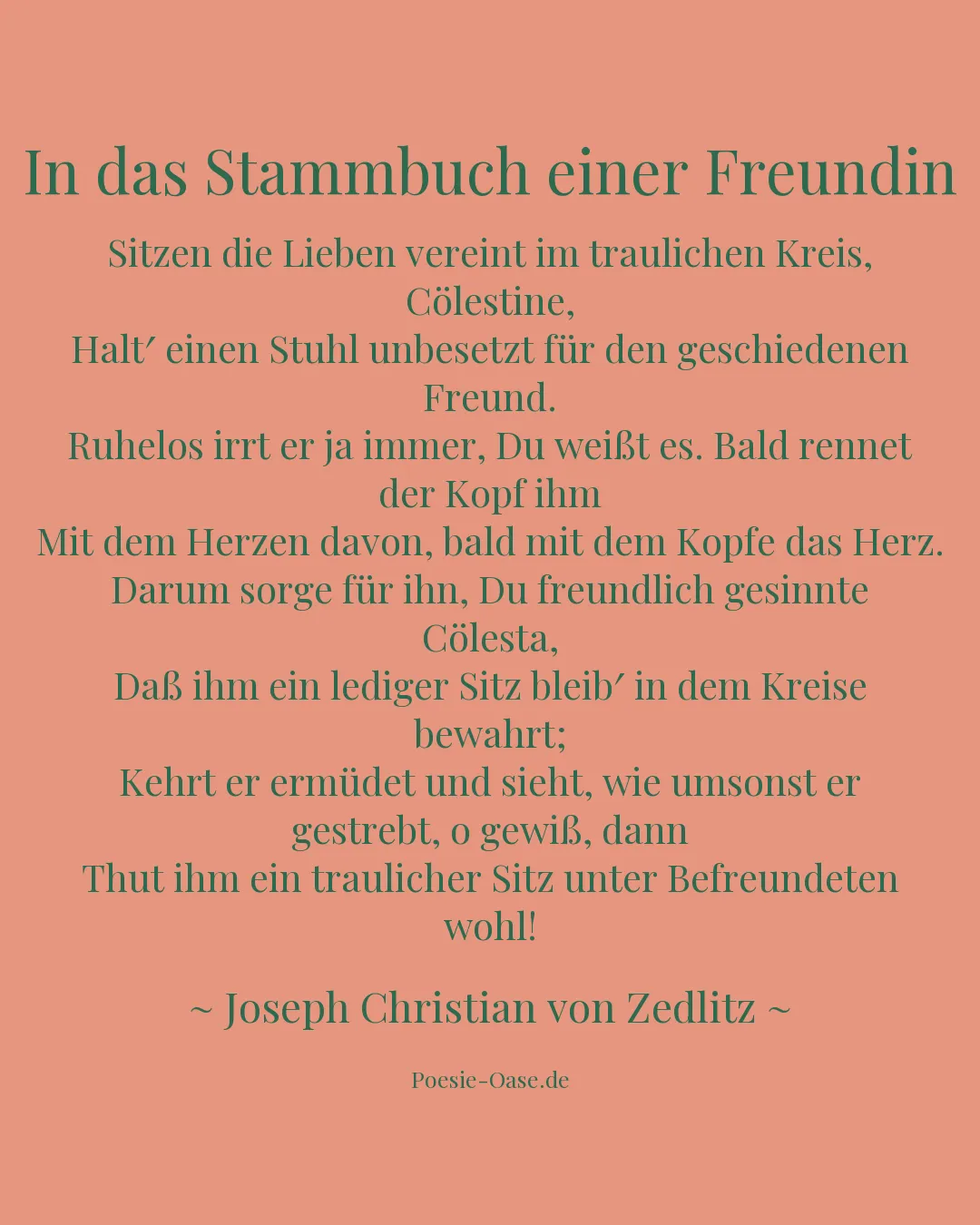 Illustration zu In das Stammbuch einer Freundin