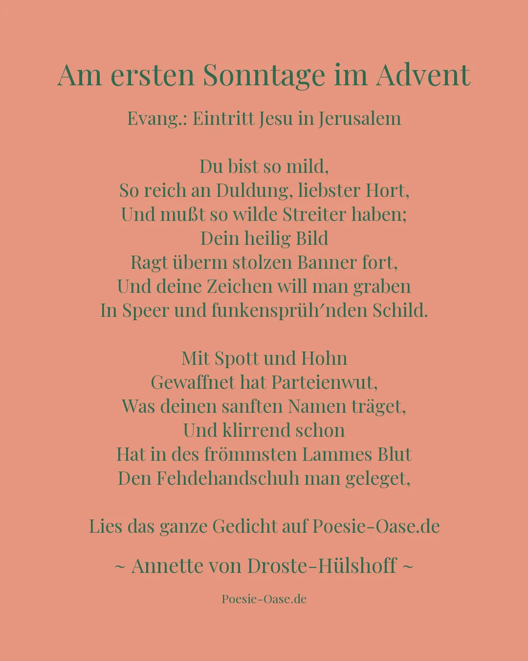 Illustration zu Am ersten Sonntage im Advent