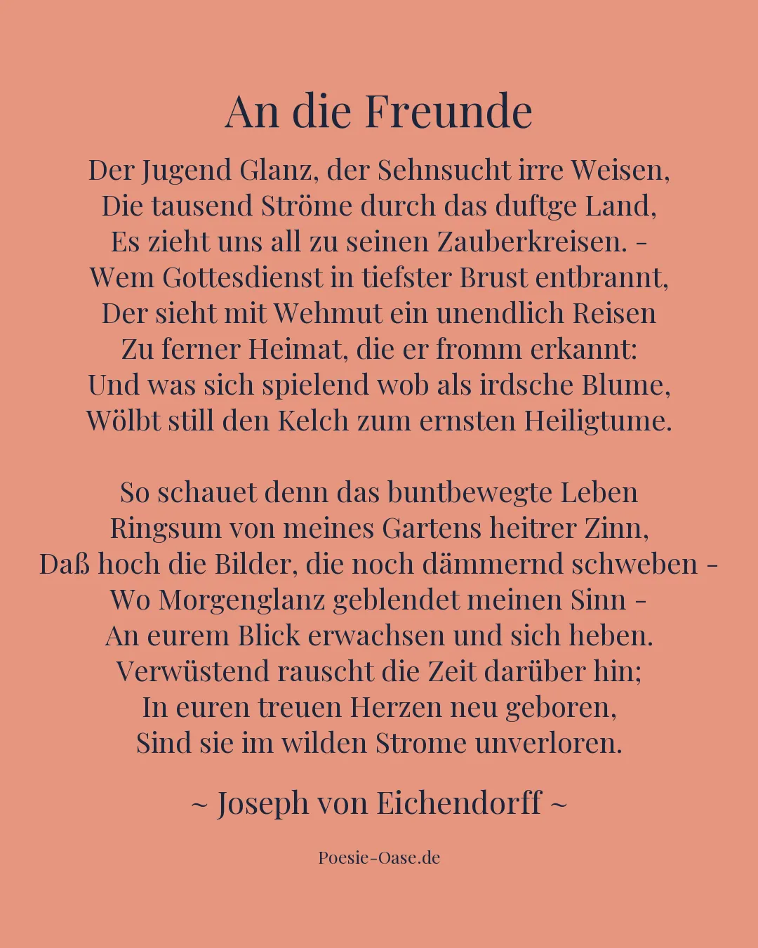 Illustration zu An die Freunde