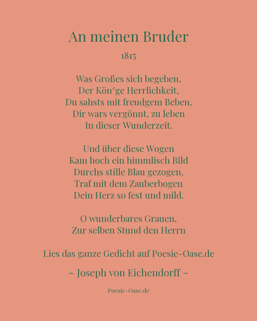 Illustration zu An meinen Bruder