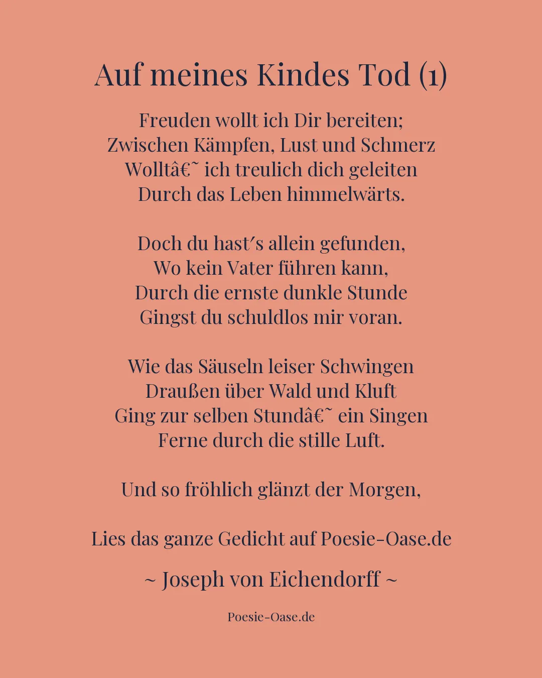Illustration zu Auf meines Kindes Tod (1)