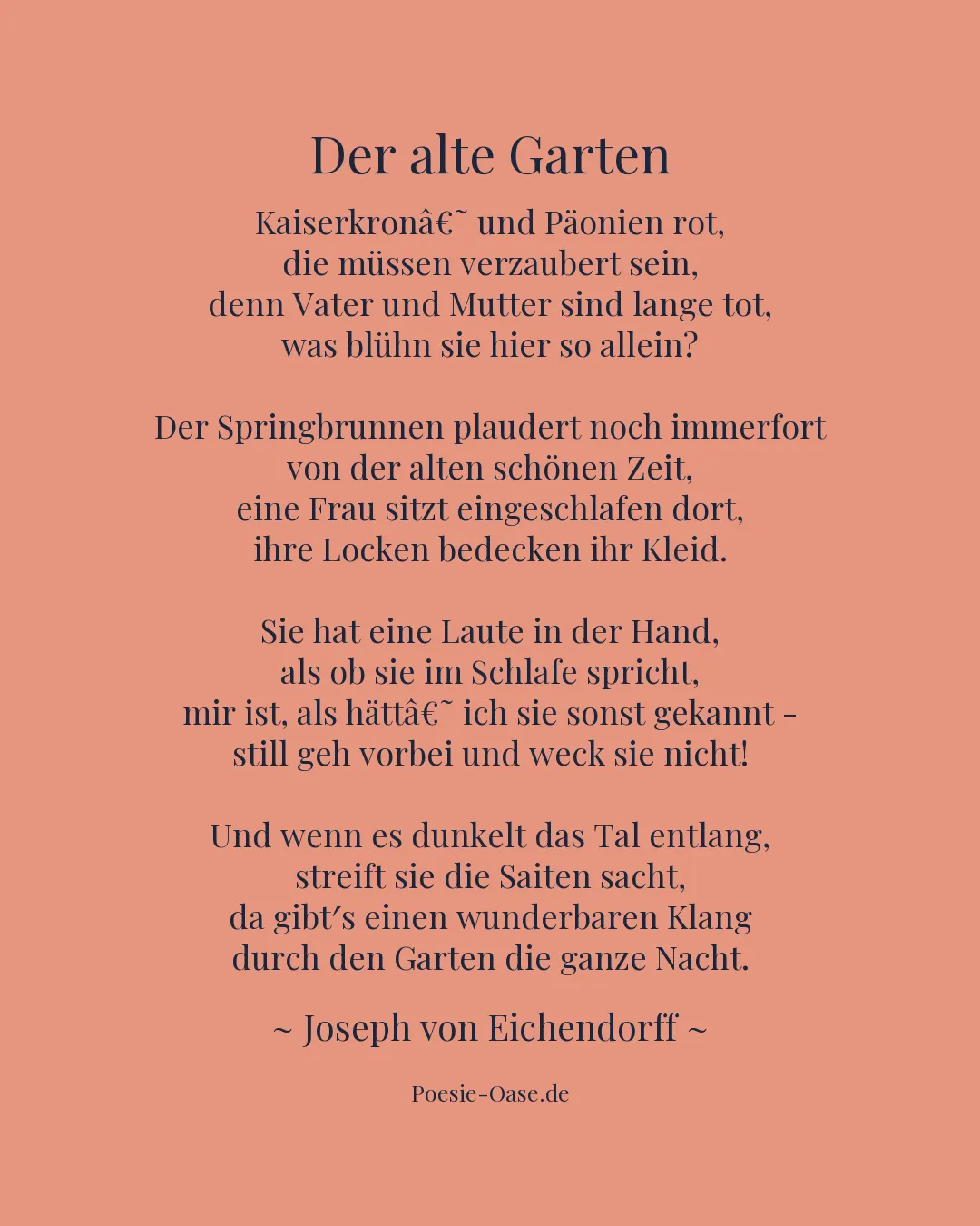 Illustration zu Der alte Garten