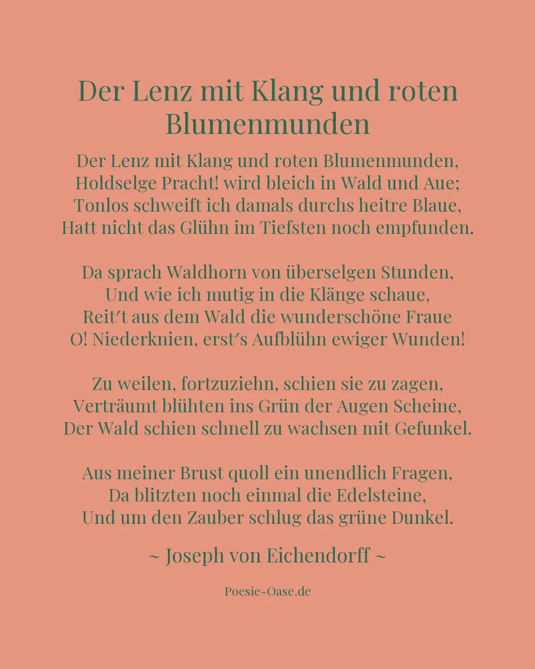 Illustration zu Der Lenz mit Klang und roten Blumenmunden